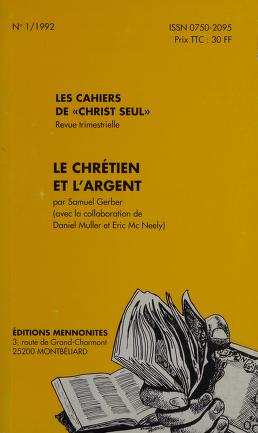 Gerber et al - le chretien et l'argent.jpeg